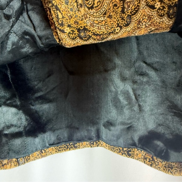 90s Paisley Tapestry Cropped, Blazer, Cotton Dark Academia Cottagecore Jacket M - Picture 9 of 12